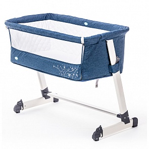 Детская приставная кроватка Nuovita Accanto, цвет - Blu scuro Lino/Темно-синий лён (Nuovita, P9_910)